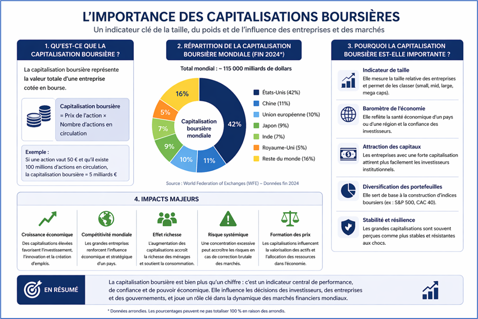 L'importance des capitalisations boursières