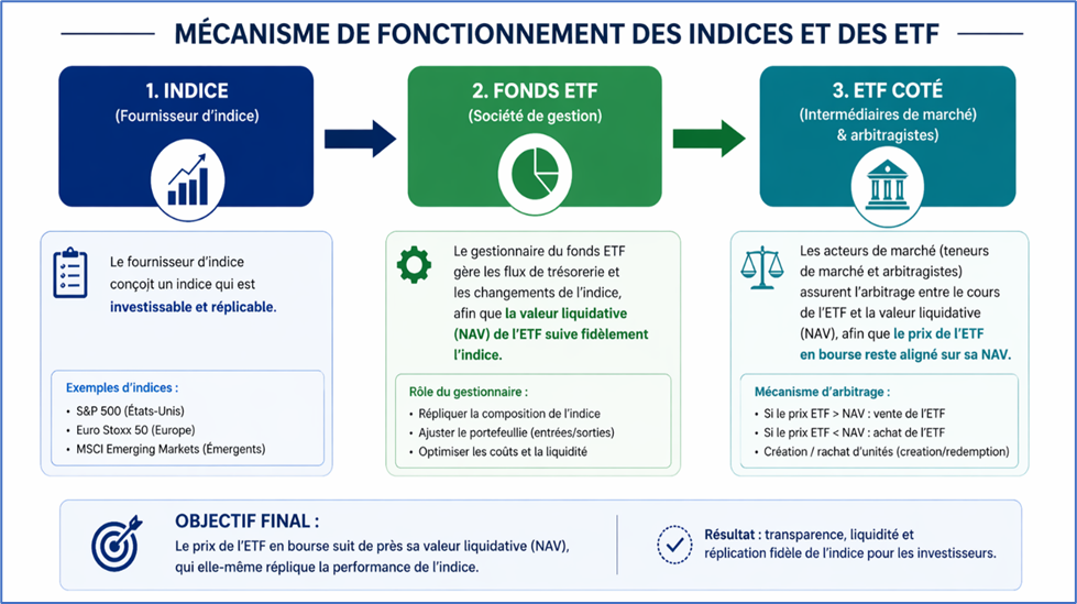 Mécanisme de fonctionnement des indices et des ETF